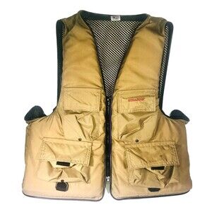 Fisherman’s Vest ,Stearns Tan Safety Type III Flotation Equipment -Size XXL 50-